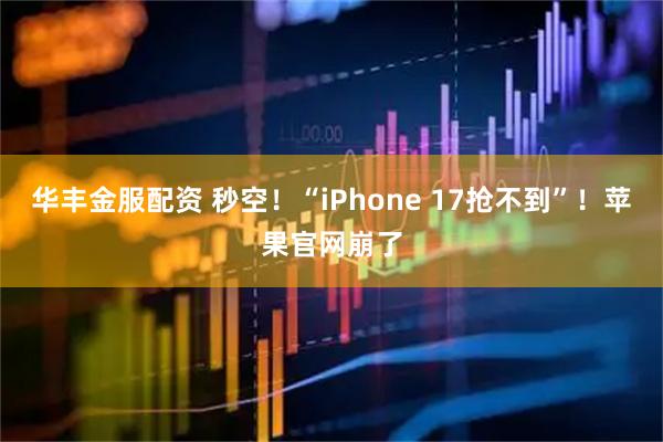 华丰金服配资 秒空！“iPhone 17抢不到”！苹果官网崩了